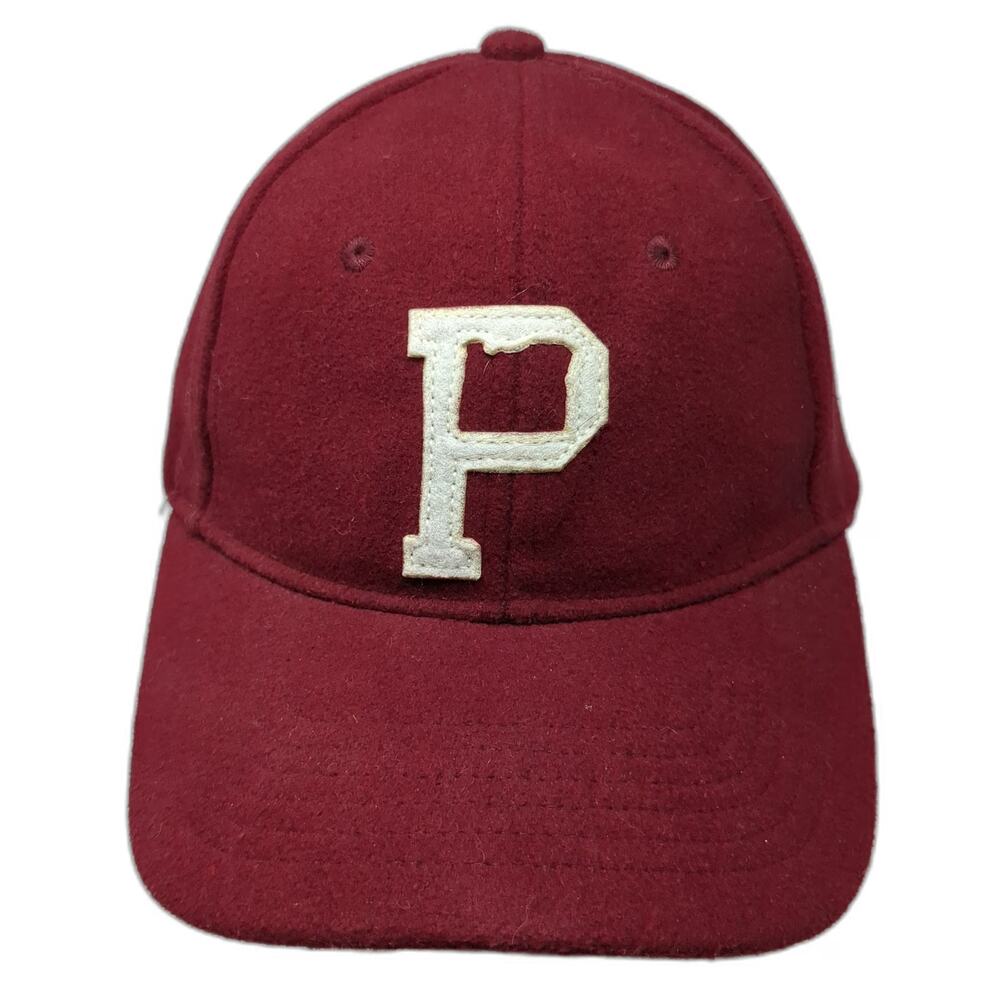 Portland Gear Baseball Cap Red One Size Leather Slideback Wool Blend Hat